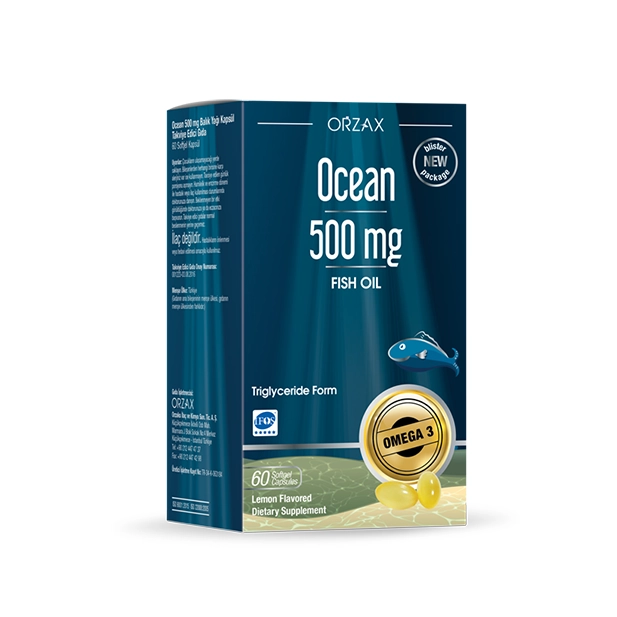 Private Label Fish Oil (Omega-3 EPA & DHA) 500mg Softgels - Ocean