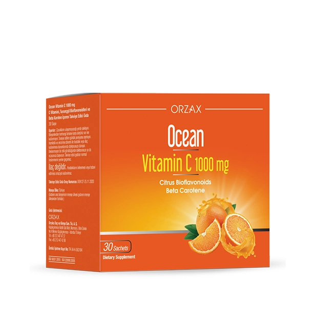 Private Label Vitamin C (1000 mg) with Citrus Bioflavonoids Sachet - Ocean