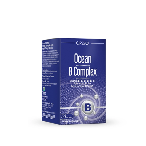 Private Label Vitamin B-Complex (B1, B2, B3, B5, B6 & B12) Capsules - Ocean