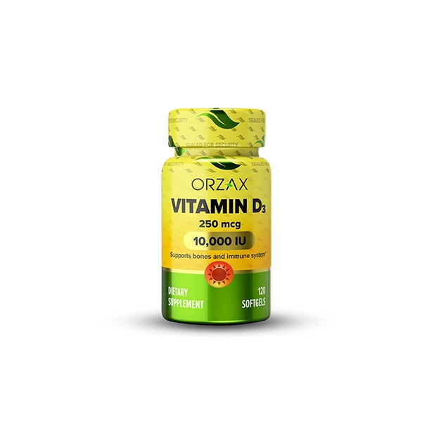 Private Label Vitamin D3 (10,000 IU) Softgel Manufacturer - Orzax